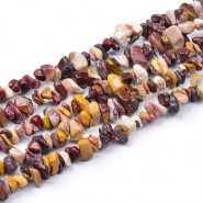 Chips stone beads ± 5x8mm Mookaite - Multicolor golden brown